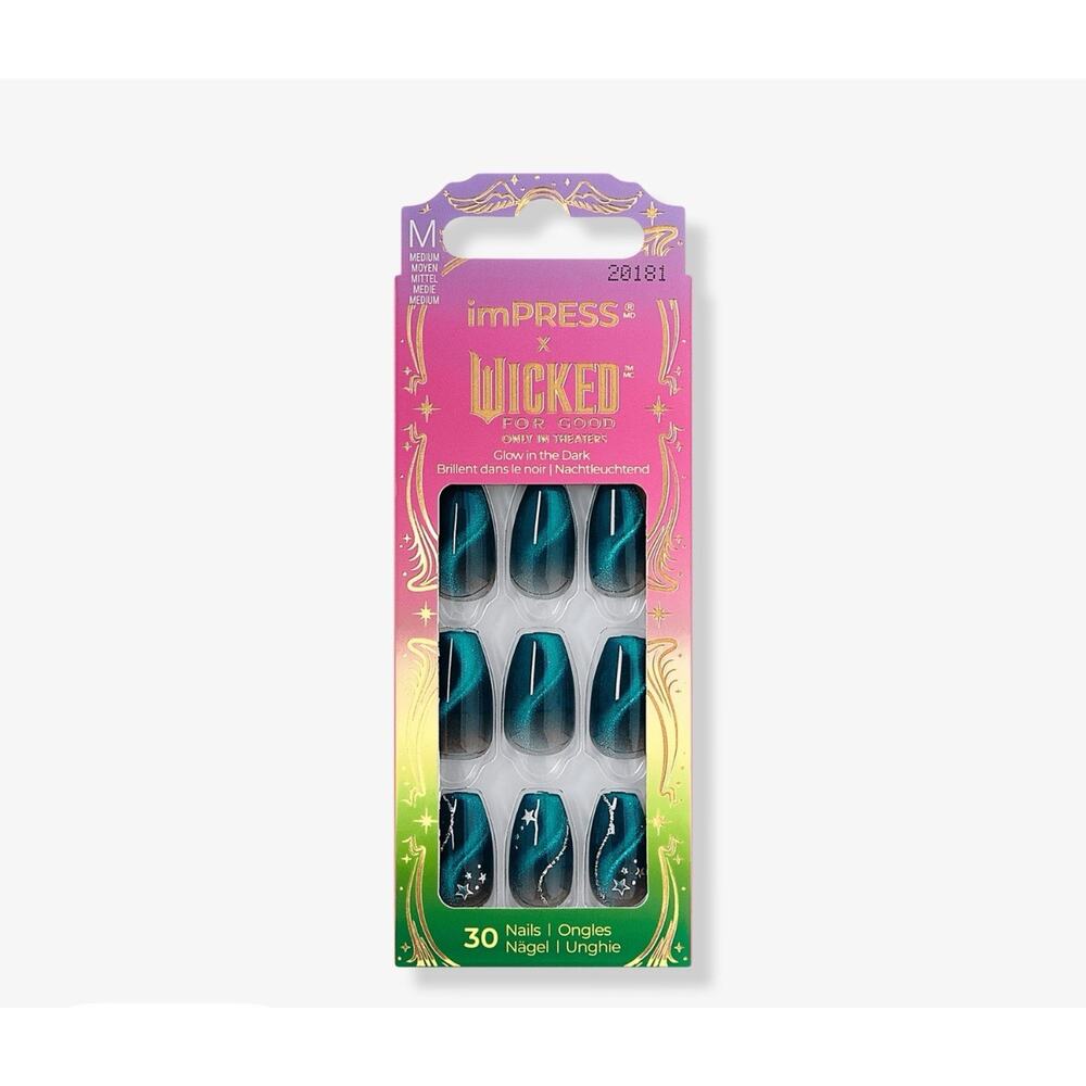 Impress x Wicked for Good Press On Nails Medium Length